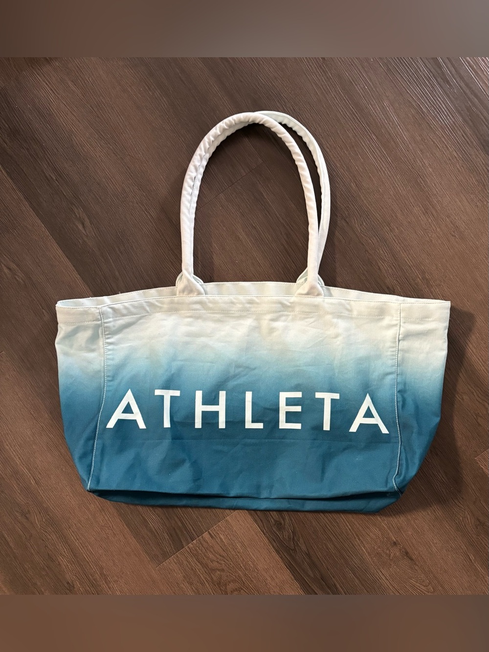 Athleta Blue Ombre Canvas Tote